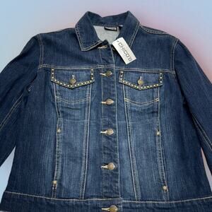 CHICO’S Women’s Small Beaded Jean Jacket
